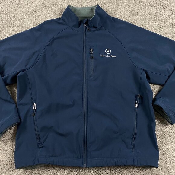 Mercedes Benz Other - Mercedes Benz Soft Shell Jacket Men's X-Large Blue Softshell Full Zip XL